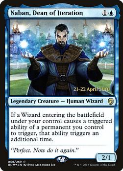 2018 Magic the Gathering Dominaria - Prerelease Promos #058 Naban, Dean of Iteration Front