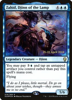 2018 Magic the Gathering Dominaria - Prerelease Promos #076 Zahid, Djinn of the Lamp Front