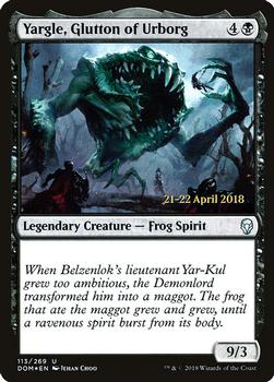 2018 Magic the Gathering Dominaria - Prerelease Promos #113 Yargle, Glutton of Urborg Front