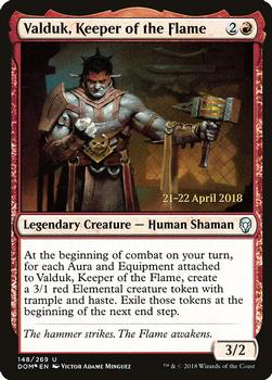 2018 Magic the Gathering Dominaria - Prerelease Promos #148 Valduk, Keeper of the Flame Front
