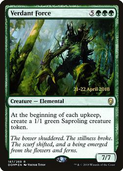 2018 Magic the Gathering Dominaria - Prerelease Promos #187 Verdant Force Front