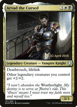 2018 Magic the Gathering Dominaria - Prerelease Promos #191 Arvad the Cursed Front