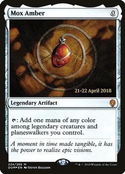 2018 Magic the Gathering Dominaria - Prerelease Promos #224 Mox Amber Front