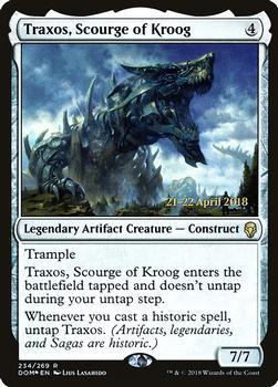 2018 Magic the Gathering Dominaria - Prerelease Promos #234 Traxos, Scourge of Kroog Front