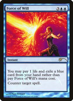 2014 Magic the Gathering Judge Gift Promos #4/9 Force of Will Front