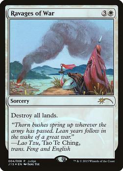 2015 Magic the Gathering Judge Gift Promos 2015 #004 Ravages of War Front