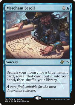 2018 Magic the Gathering Judge Gift Promos #001 Merchant Scroll Front