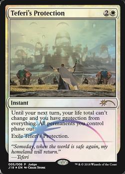 2018 Magic the Gathering Judge Gift Promos #005 Teferi's Protection Front