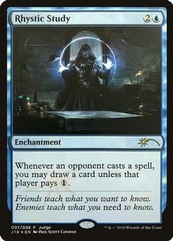 2018 Magic the Gathering Judge Gift Promos #007 Rhystic Study Front