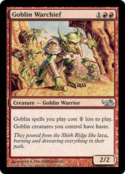 2007 Magic the Gathering Duel Decks: Elves vs. Goblins #42 Goblin Warchief Front