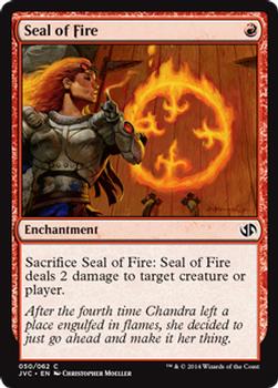 2014 Magic the Gathering Duel Decks Anthology: Jace vs. Chandra #50 Seal of Fire Front