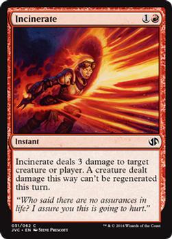 2014 Magic the Gathering Duel Decks Anthology: Jace vs. Chandra #51 Incinerate Front