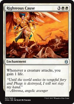 2017 Magic the Gathering Commander Anthology #21 Righteous Cause Front