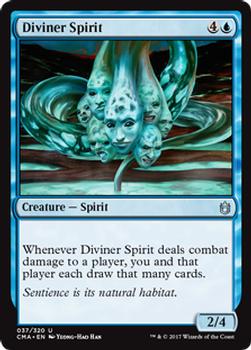 2017 Magic the Gathering Commander Anthology #37 Diviner Spirit Front