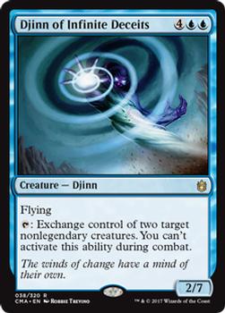 2017 Magic the Gathering Commander Anthology #38 Djinn of Infinite Deceits Front