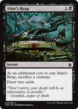 2017 Magic the Gathering Commander Anthology #45 Altar's Reap Front