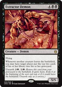 2017 Magic the Gathering Commander Anthology #59 Extractor Demon Front