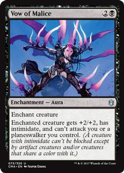 2017 Magic the Gathering Commander Anthology #73 Vow of Malice Front