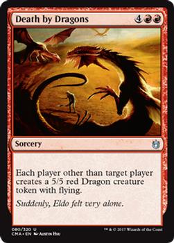 2017 Magic the Gathering Commander Anthology #80 Death by Dragons Front