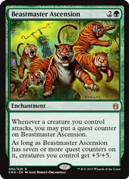 2017 Magic the Gathering Commander Anthology #92 Beastmaster Ascension Front