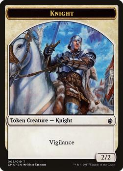 2017 Magic the Gathering Commander Anthology - Tokens #002 Knight Front