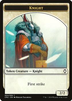 2018 Magic the Gathering Commander Anthology Volume II - Tokens #004 Knight Front