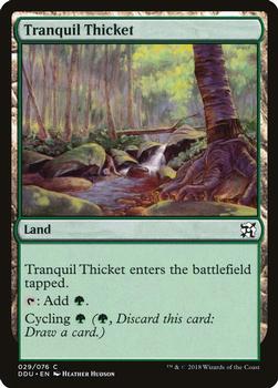 2018 Magic the Gathering Duel Decks: Elves vs. Inventors #29 Tranquil Thicket Front