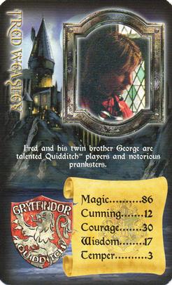 2005 Top Trumps Specials Harry Potter and the Prisoner of Azkaban #NNO Fred Weasley Front