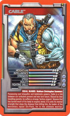 2005 Top Trumps Specials Marvel Comic Heroes 3 #NNO Cable Front