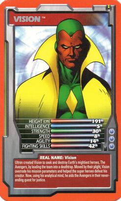 2005 Top Trumps Specials Marvel Comic Heroes 3 #NNO Vision Front