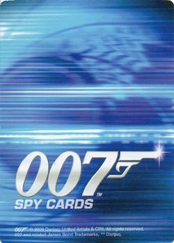 2008 007 Spy Cards #1 Aston Martin DBS Back
