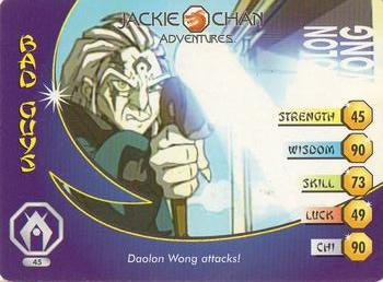 2003 API Jackie Chan Adventures - Daolon Wong #45 Daolon Wong attacks! Front