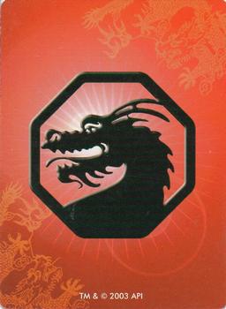 2003 API Jackie Chan Adventures - Demon Vortex #10 Shendu, creator of Demon World! Back