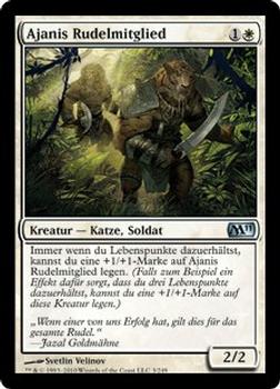 2010 Magic the Gathering 2011 Core Set German #3 Ajanis Rudelmitglied Front