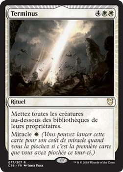 2018 Magic the Gathering Commander 2018 French #77 Terminus Front