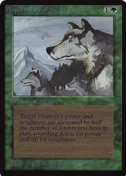 1993 Magic the Gathering Collectors’ Edition #NNO Aspect of Wolf Front