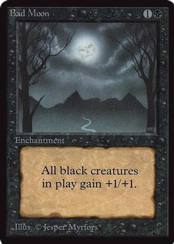 1993 Magic the Gathering Collectors’ Edition #NNO Bad Moon Front
