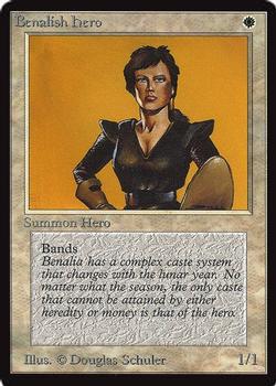 1993 Magic the Gathering Collectors’ Edition #NNO Benalish Hero Front