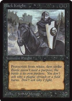 1993 Magic the Gathering Collectors’ Edition #NNO Black Knight Front
