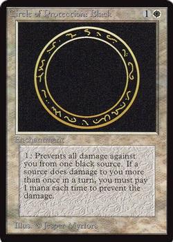 1993 Magic the Gathering Collectors’ Edition #NNO Circle of Protection: Black Front