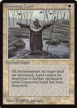 1993 Magic the Gathering Collectors’ Edition #NNO Consecrate Land Front