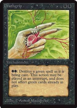 1993 Magic the Gathering Collectors’ Edition #NNO Deathgrip Front