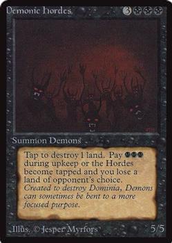1993 Magic the Gathering Collectors’ Edition #NNO Demonic Hordes Front