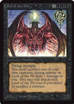 1993 Magic the Gathering Collectors’ Edition #NNO Lord of the Pit Front