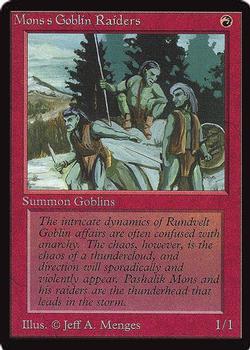 1993 Magic the Gathering Collectors’ Edition #NNO Mons's Goblin Raiders Front