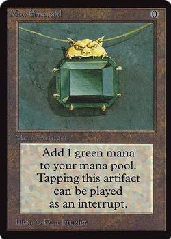 1993 Magic the Gathering Collectors’ Edition #NNO Mox Emerald Front