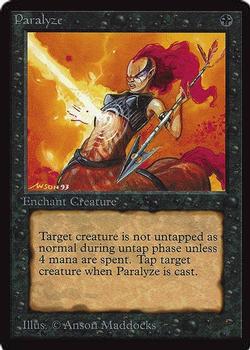 1993 Magic the Gathering Collectors’ Edition #NNO Paralyze Front
