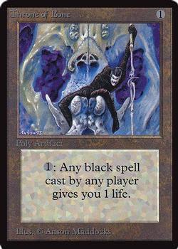 1993 Magic the Gathering Collectors’ Edition #NNO Throne of Bone Front