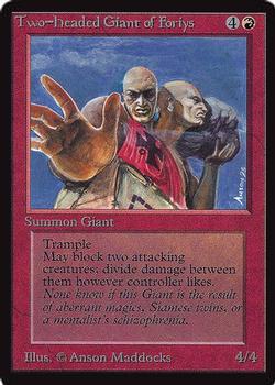 1993 Magic the Gathering Collectors’ Edition #NNO Two-Headed Giant of Foriys Front