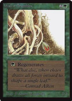 1993 Magic the Gathering Collectors’ Edition #NNO Wall of Brambles Front